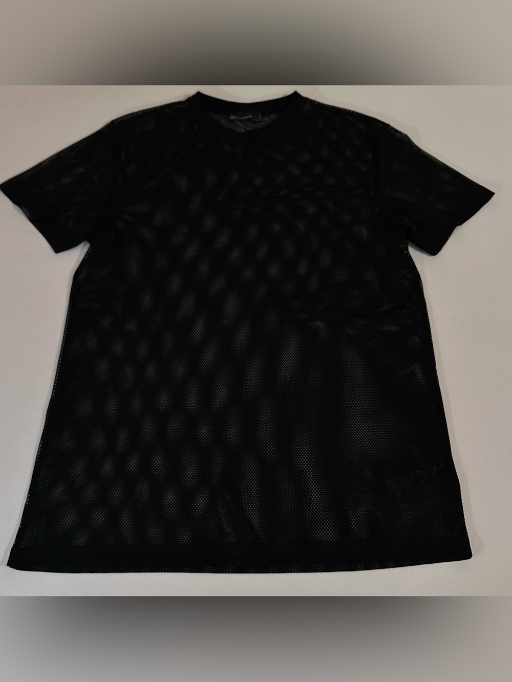 NEW - ASOS - BLACK MESH SHIRT
